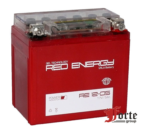 Мото АКБ Red Energy 12-05. 1GEL (обратная) (JIS 12N5-3B. YB5L-B)